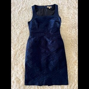 Banana republic black and navy swirl dress